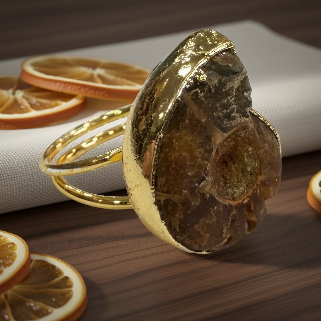 Anillo nautilo sobre una superficie para mujer Angara Moda