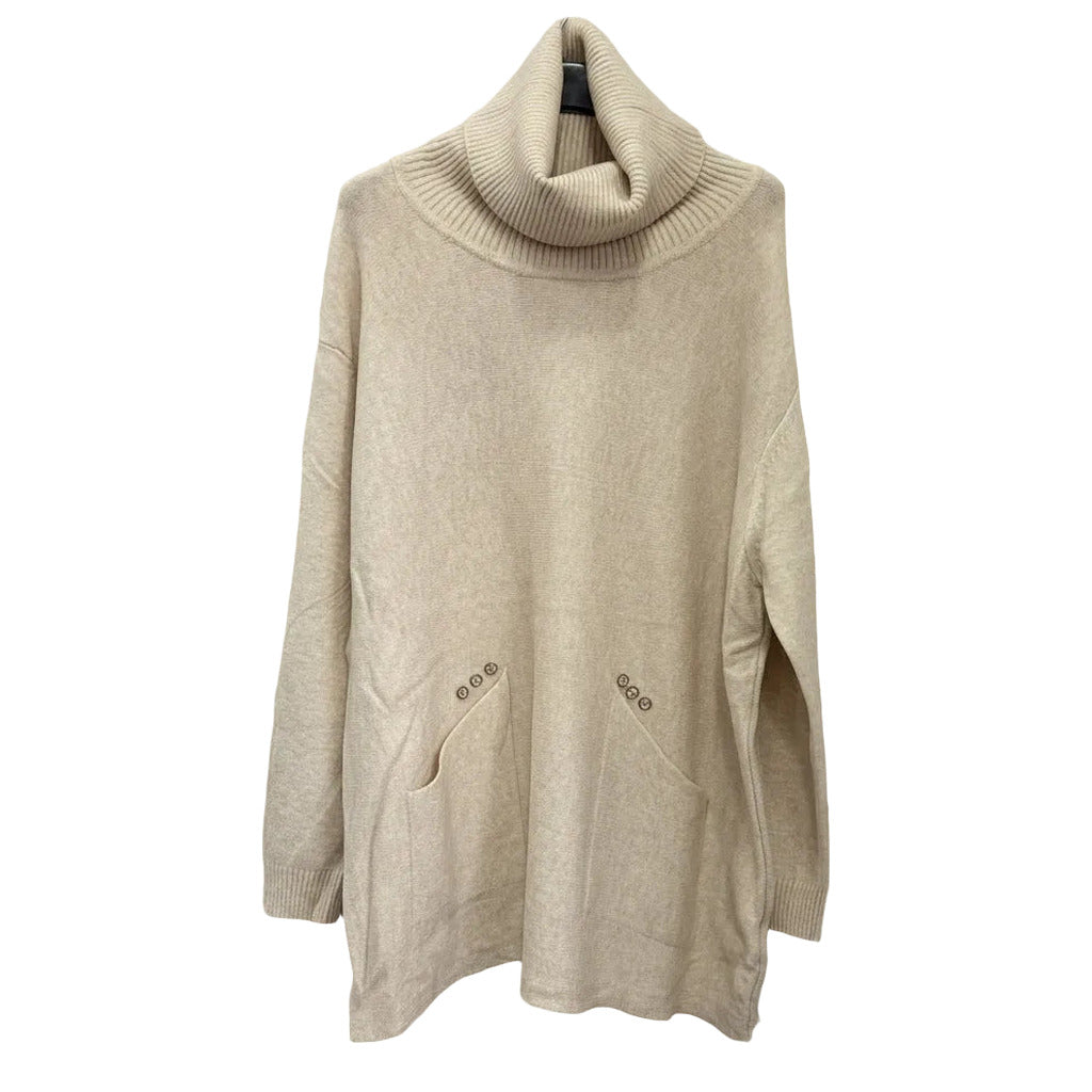 Jersey hamster en color Gris topo sobre fondo blanco para mujer Angara Moda