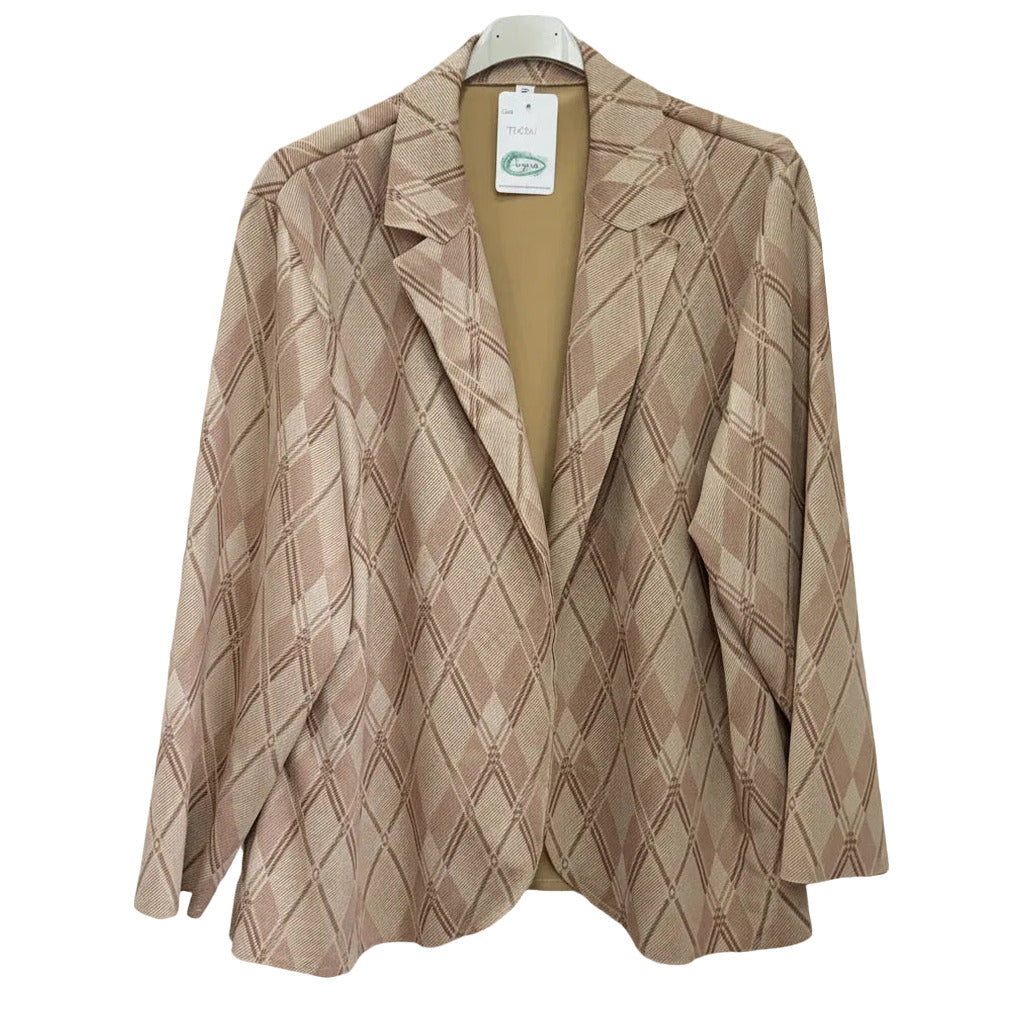 Blazer tucan en color Beige sobre fondo blanco para mujer Angara Moda