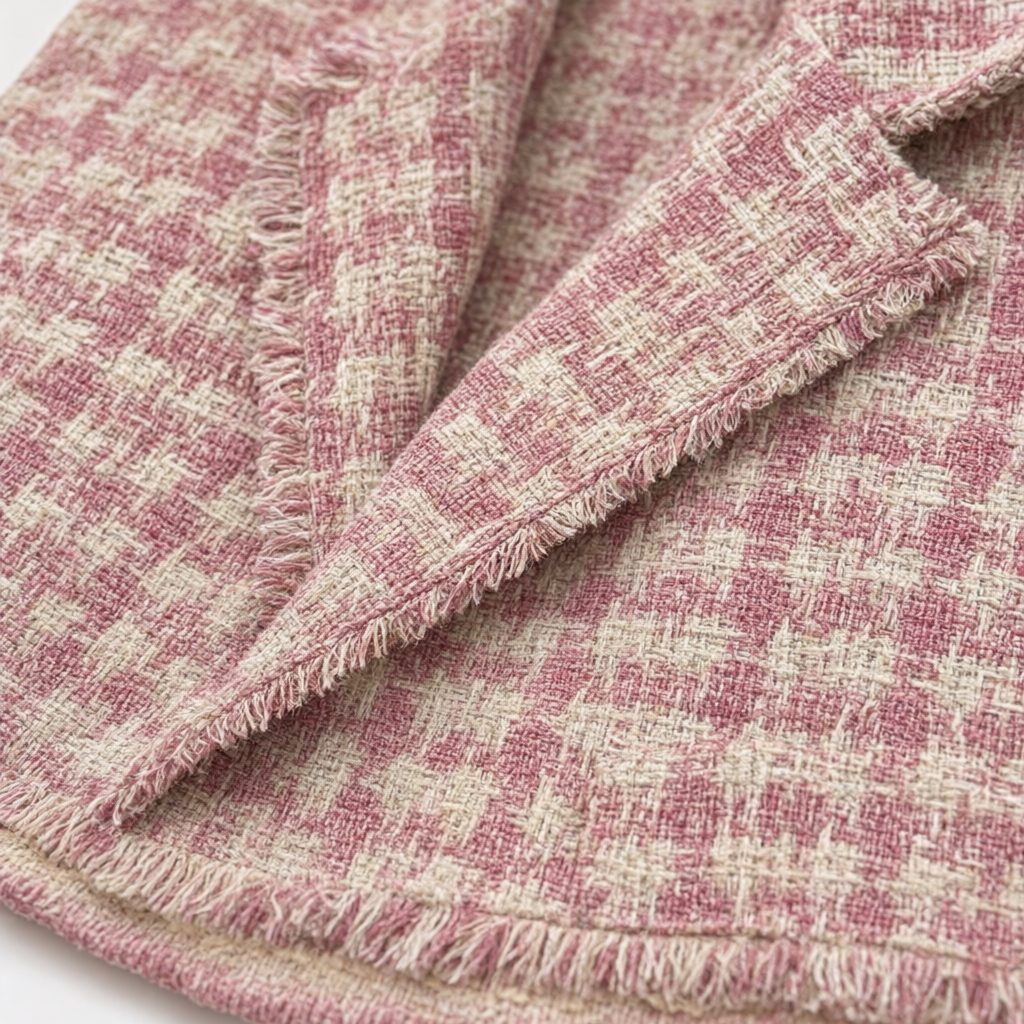 Detalle del tejido de Chaleco cacatua para mujer Angara Moda