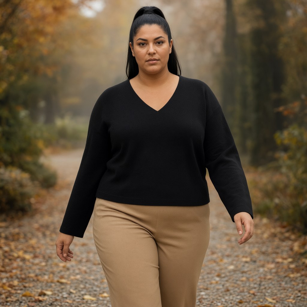 Jersey corteza con una modelo para mujer Angara Moda