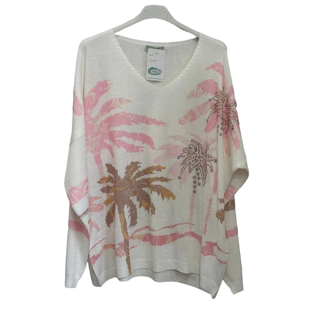 Jersey juno en color Rosa sobre fondo blanco para mujer Angara Moda