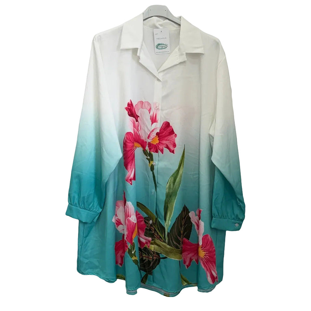 Camisa margarita sobre fondo blanco para mujer Angara Moda