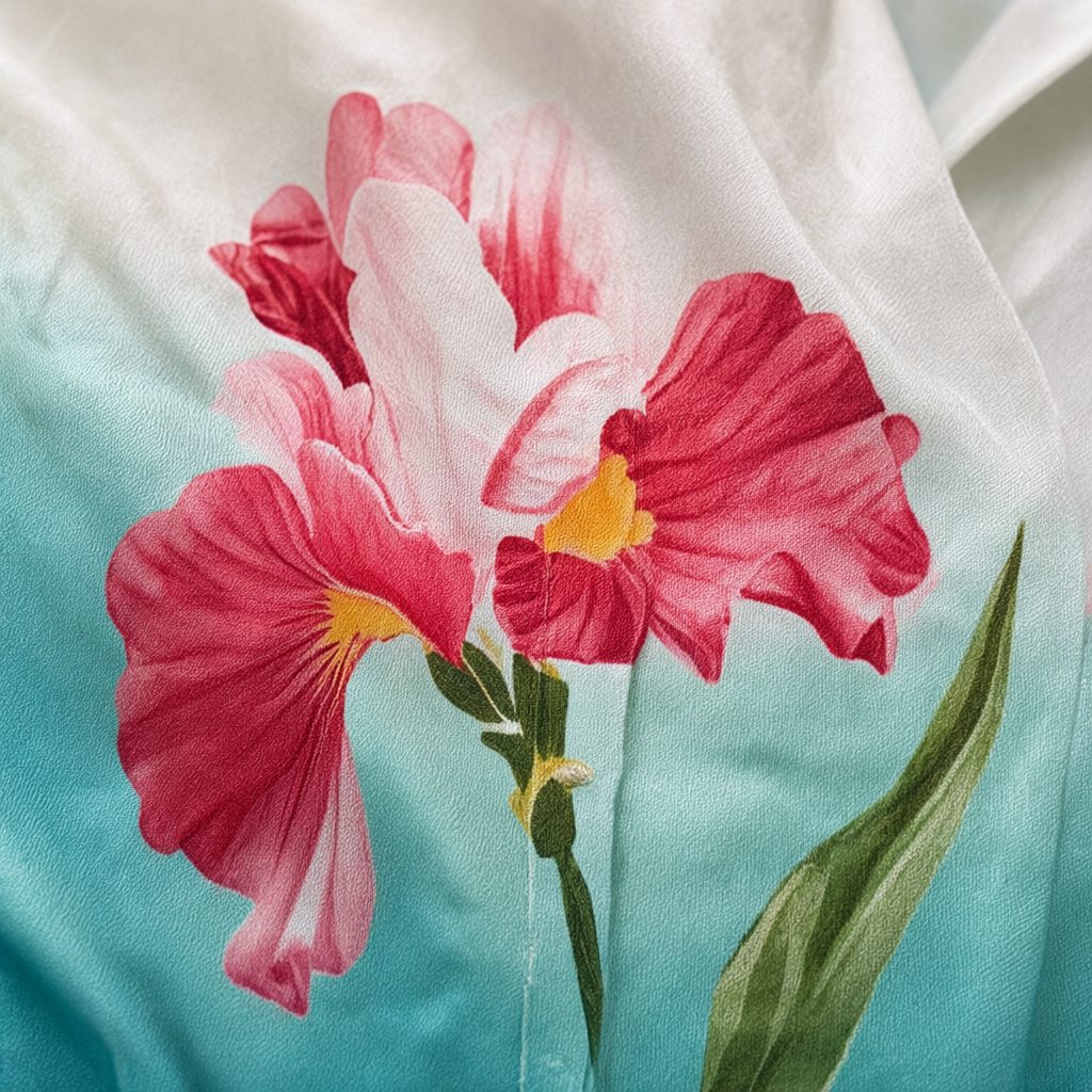 Detalle del tejido de Camisa margarita para mujer Angara Moda