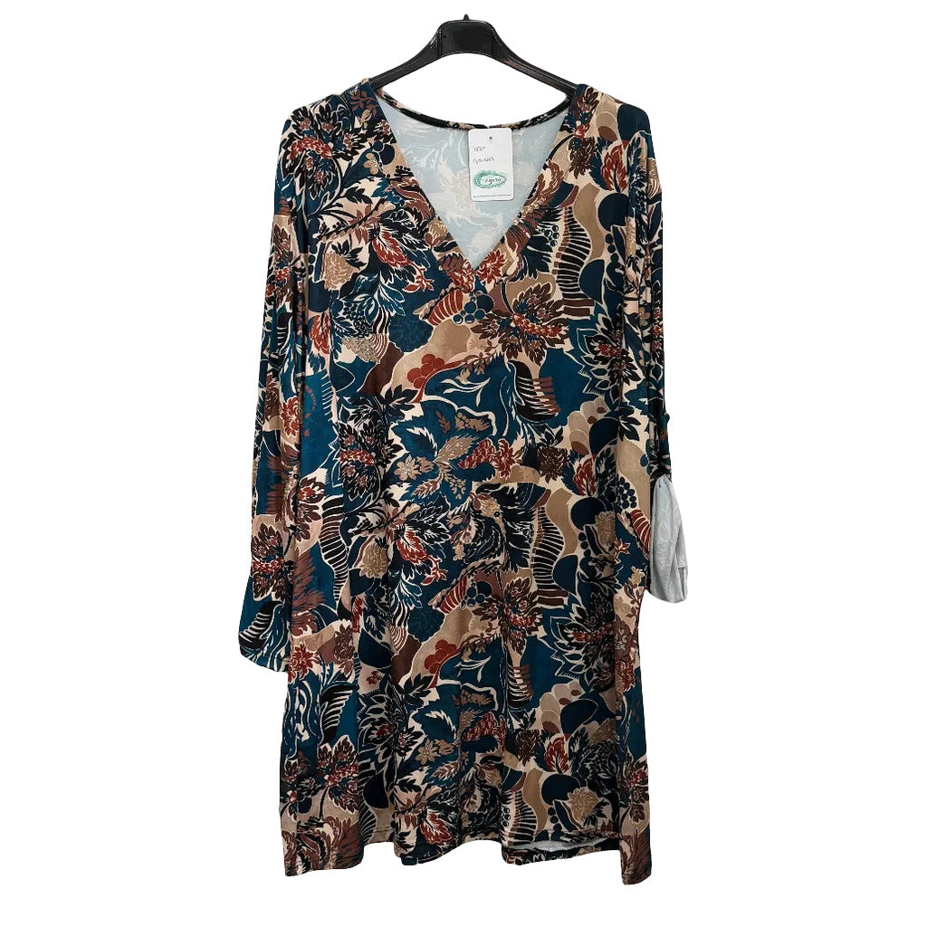 Vestido midi gaucha en color Azul pato sobre fondo blanco para mujer Angara Moda