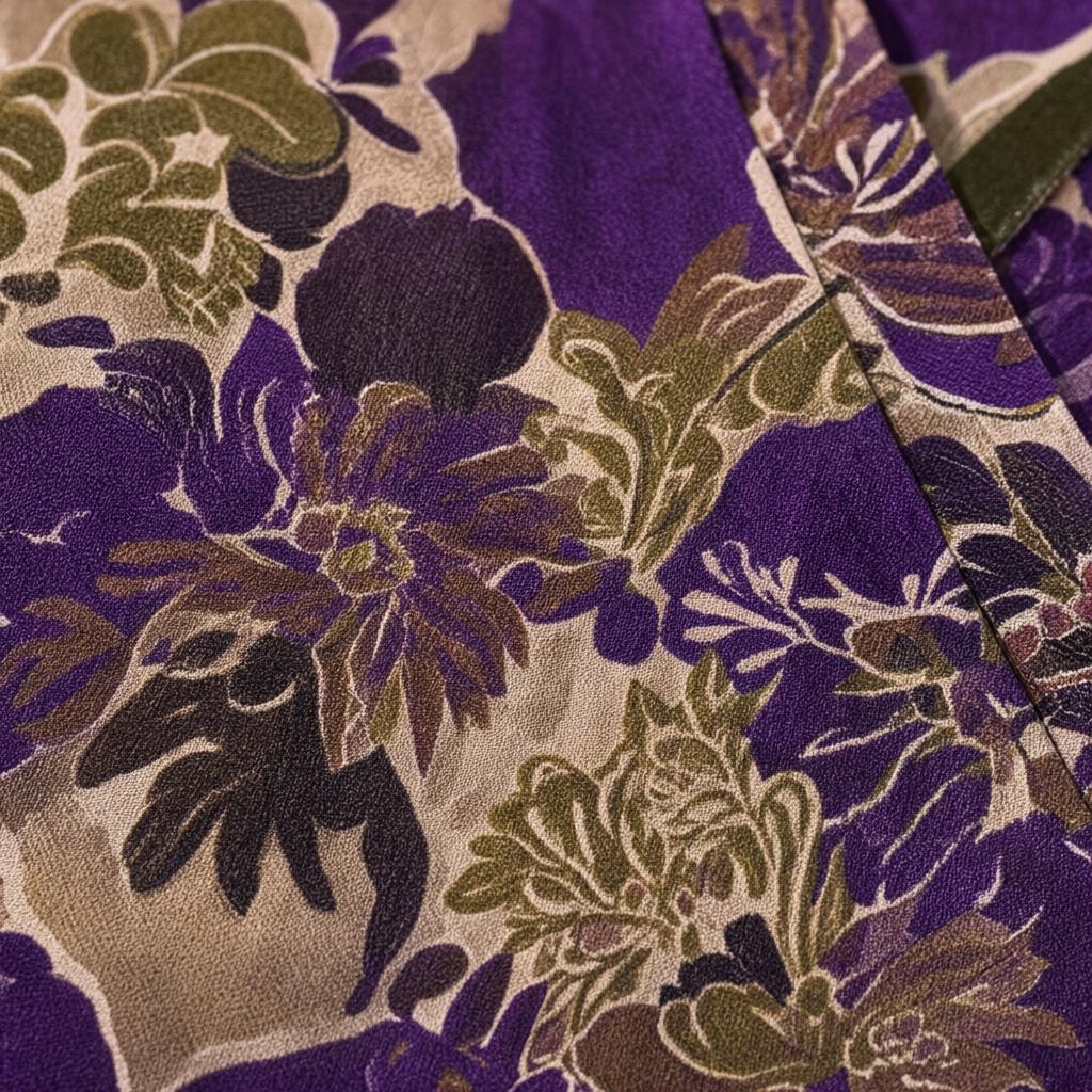 Detalle del tejido de Vestido midi gaucha para mujer Angara Moda