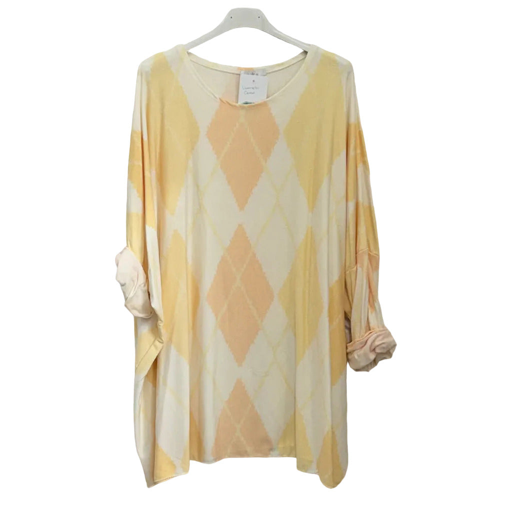 Jersey cesar en color Amarillo sobre fondo blanco para mujer Angara Moda