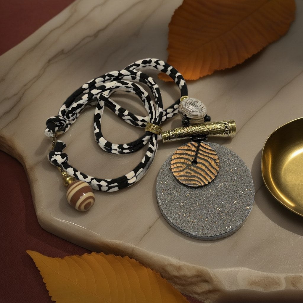 Collar pecana sobre una superficie para mujer Angara Moda