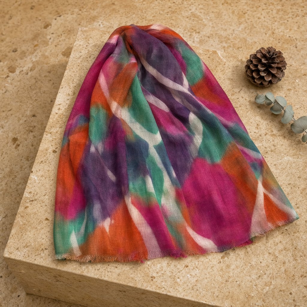 Pañuelo eucalipto sobre una superficie para mujer Angara Moda