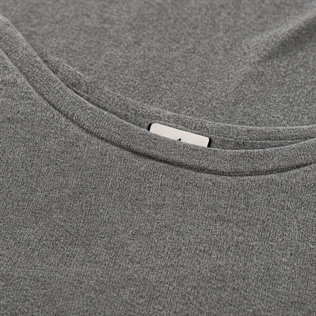 Detalle del tejido de Jersey tordo bis para mujer Angara Moda