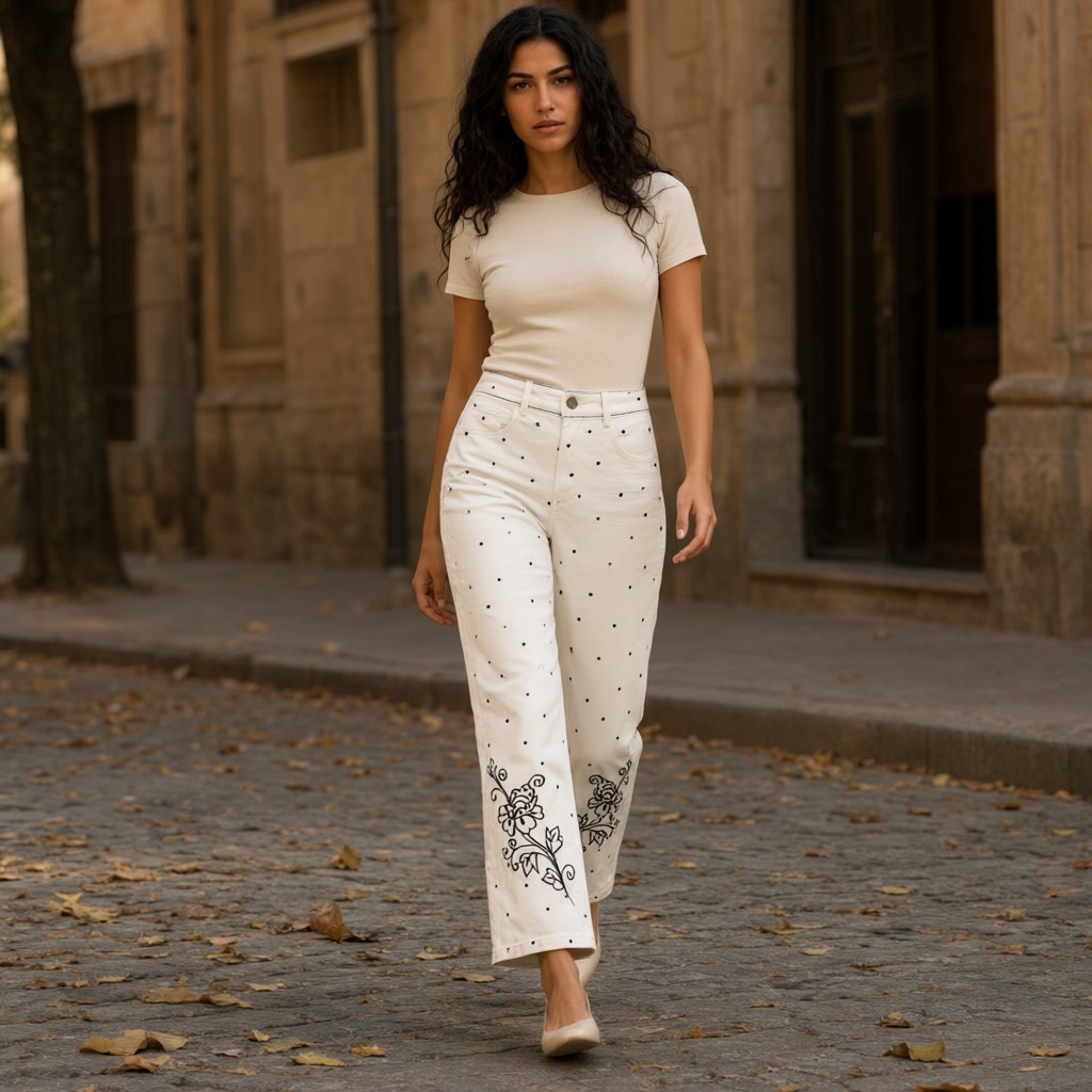 Pantalón colmar con una modelo para mujer Angara Moda