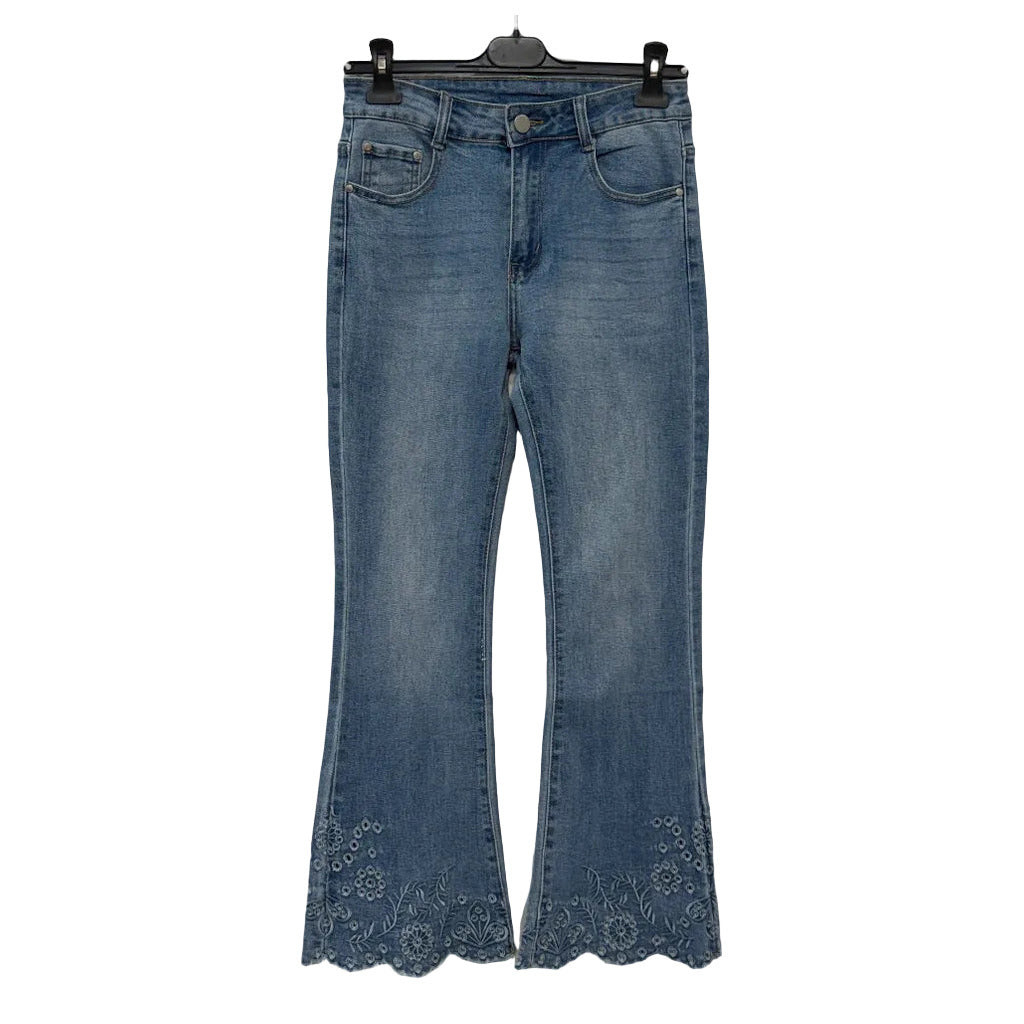 Pantalón Vaquero salvador en color único sobre fondo blanco para mujer Angara Moda