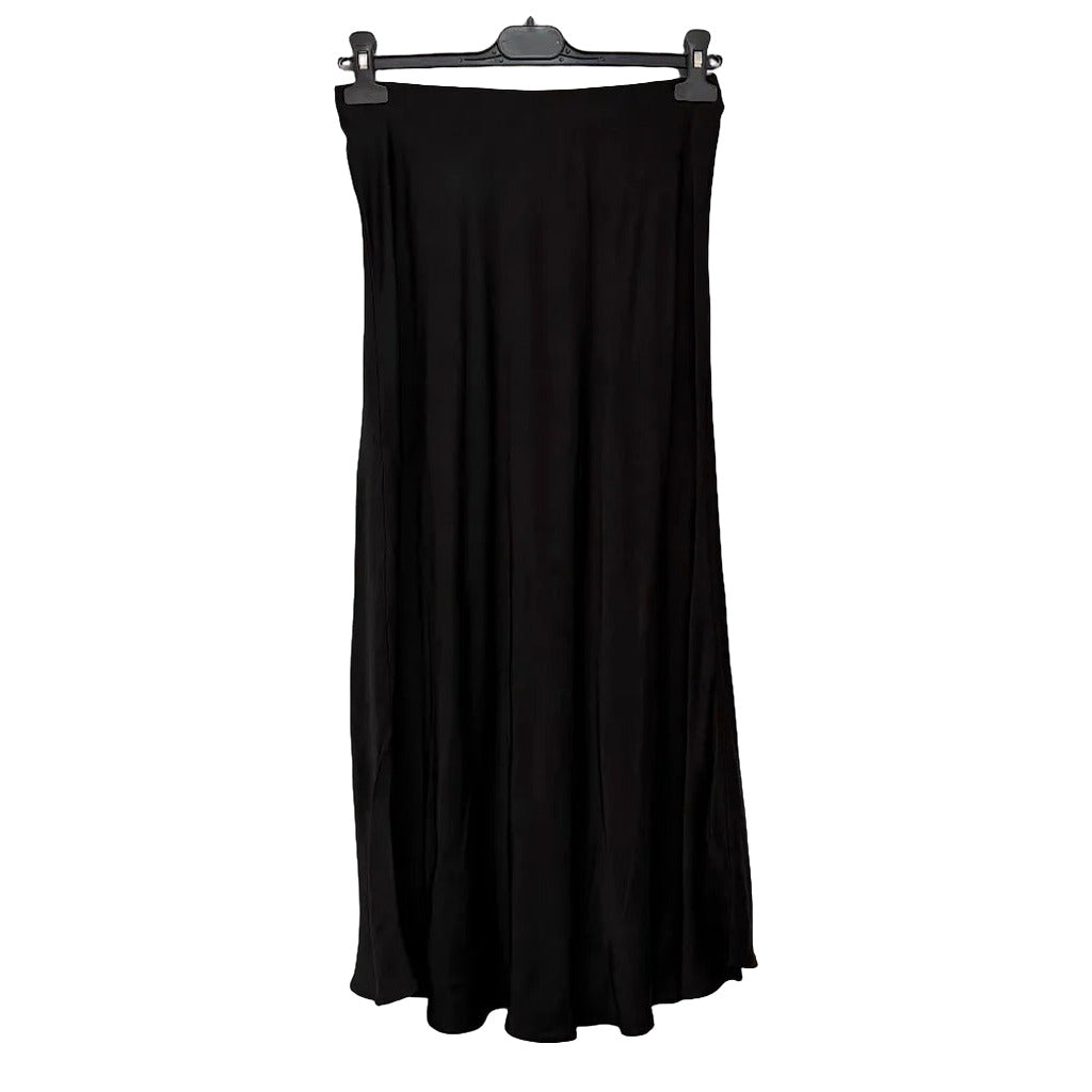 Falda Midi eternidad en color Negro sobre fondo blanco para mujer Angara Moda