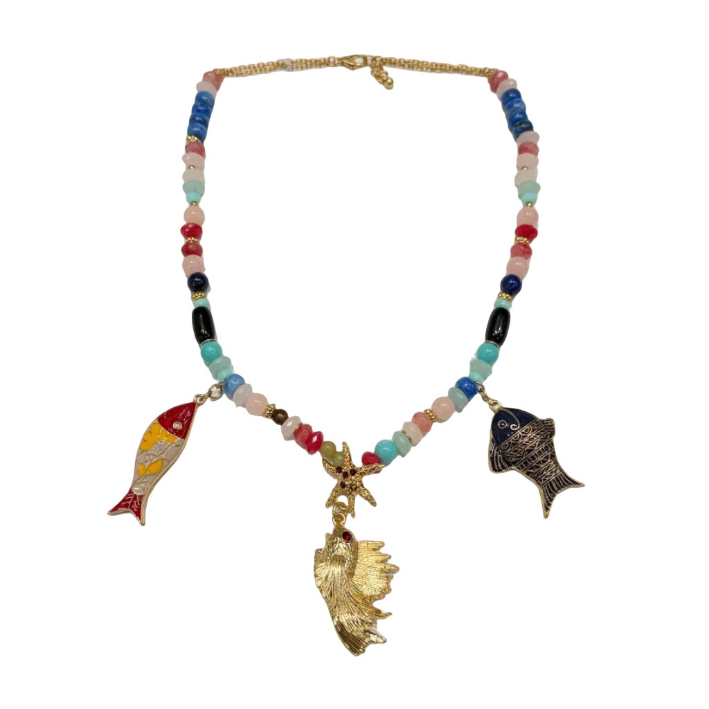 Collar esplendorosa sobre fondo blanco para mujer Angara Moda