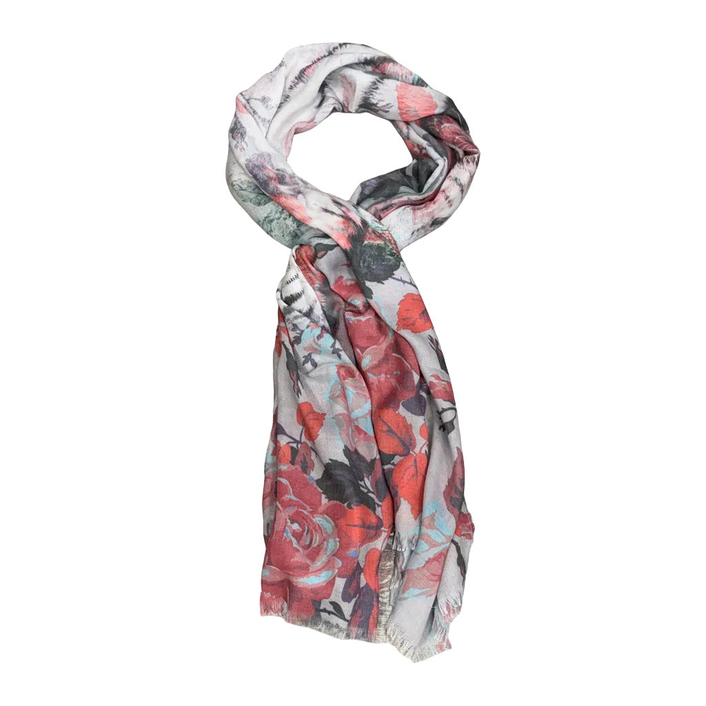 Pañuelo shirkan en color Rojo sobre fondo blanco para mujer Angara Moda