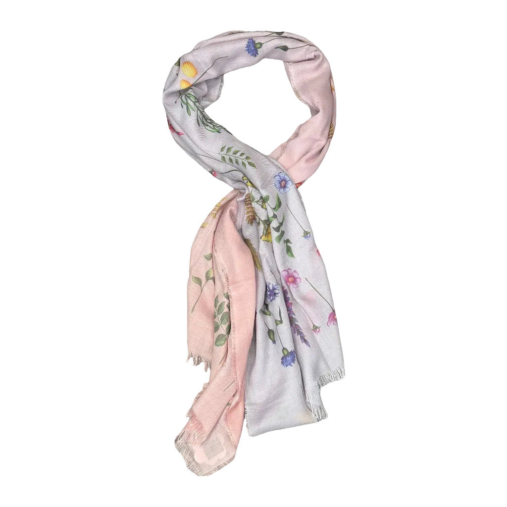Pañuelo espiga en color Salmon sobre fondo blanco para mujer Angara Moda