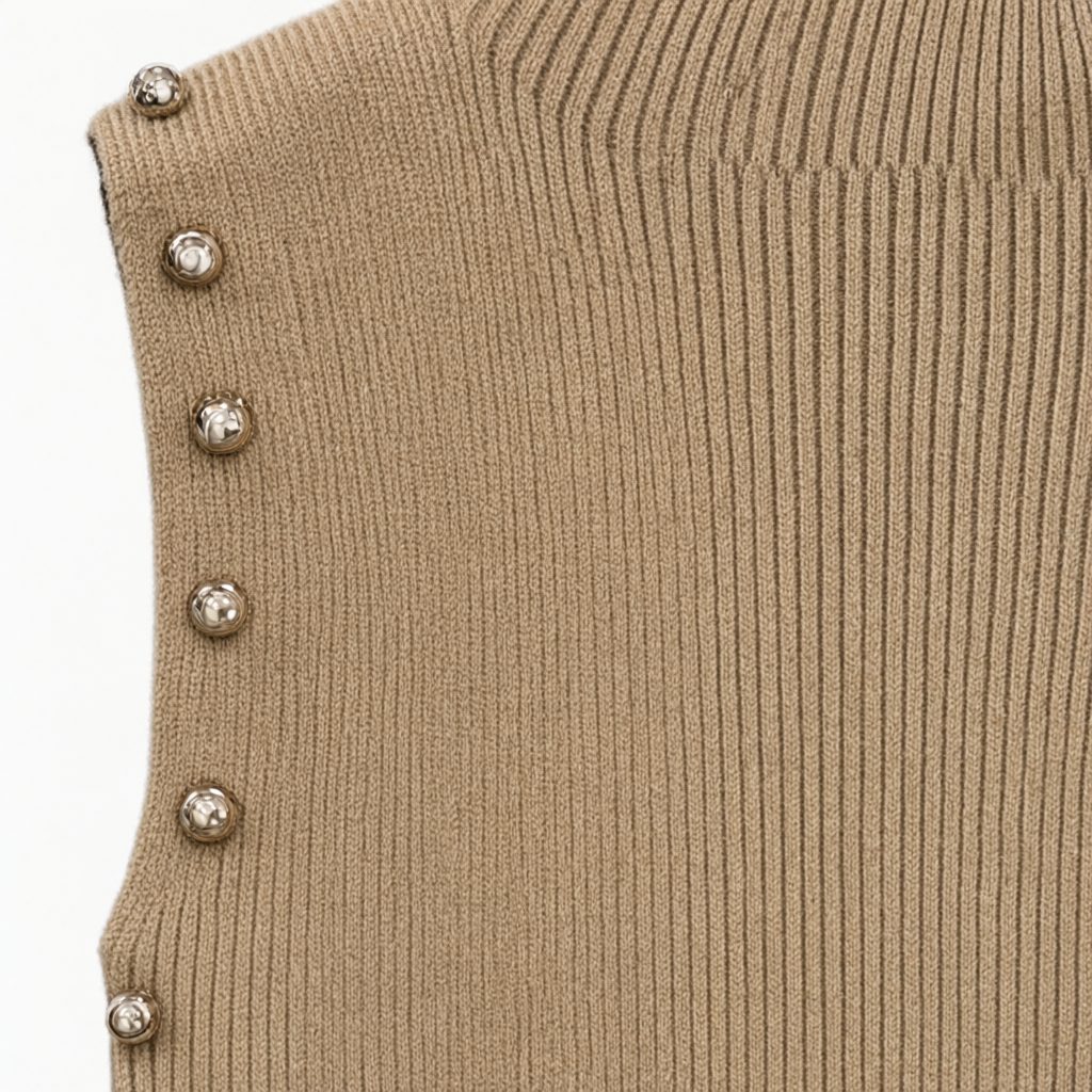 Detalle del tejido de Top dolly para mujer Angara Moda