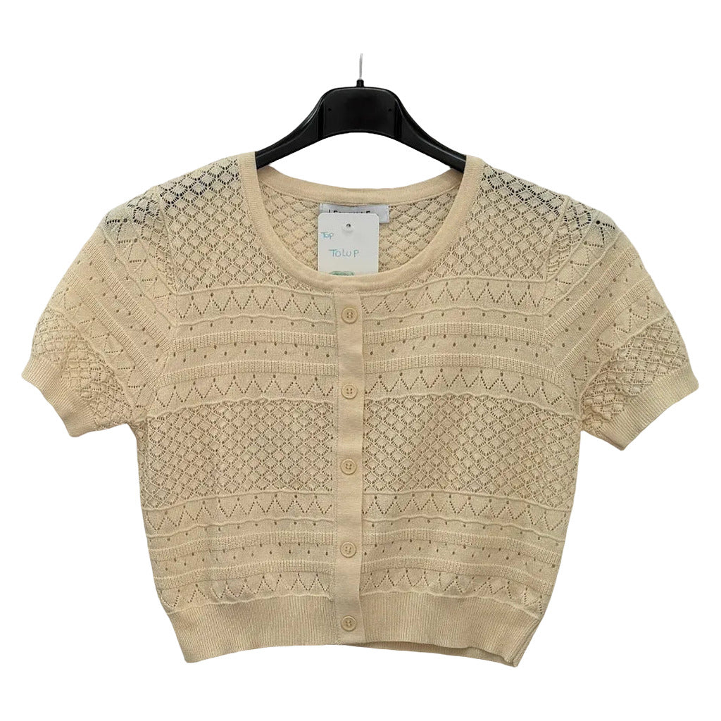 Top tolup sobre fondo blanco para mujer Angara Moda
