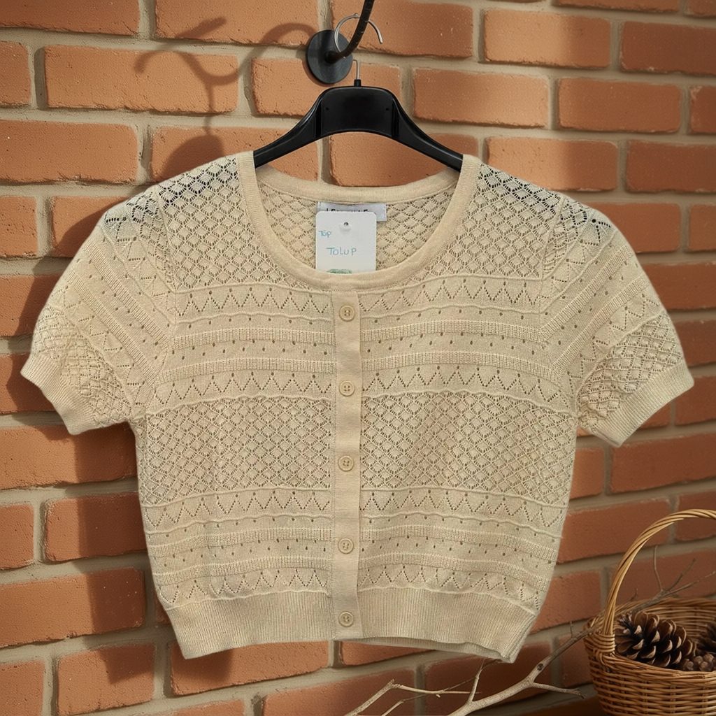 Top tolup colgada en un ambiente para mujer Angara Moda