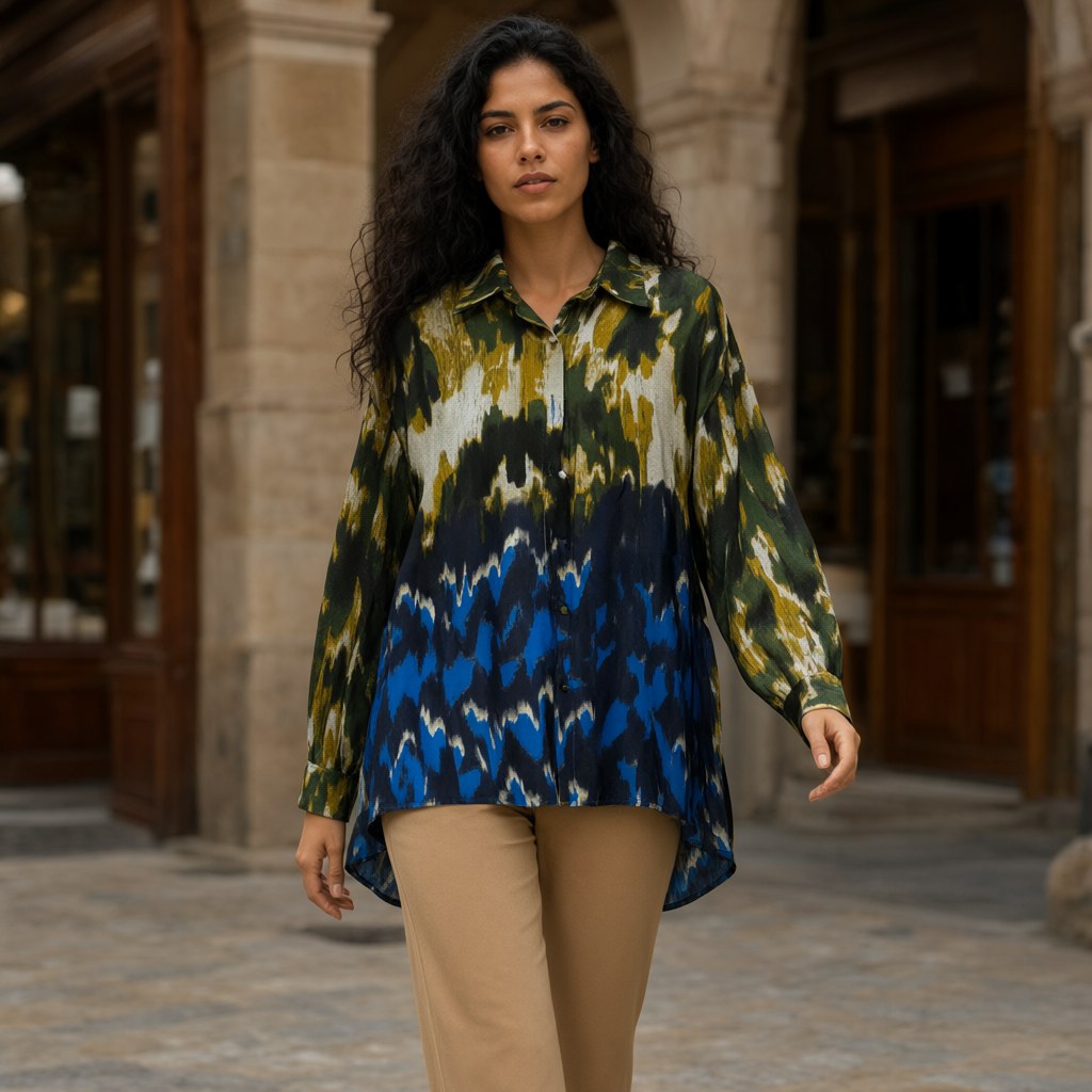 Camisa davinci con una modelo para mujer Angara Moda