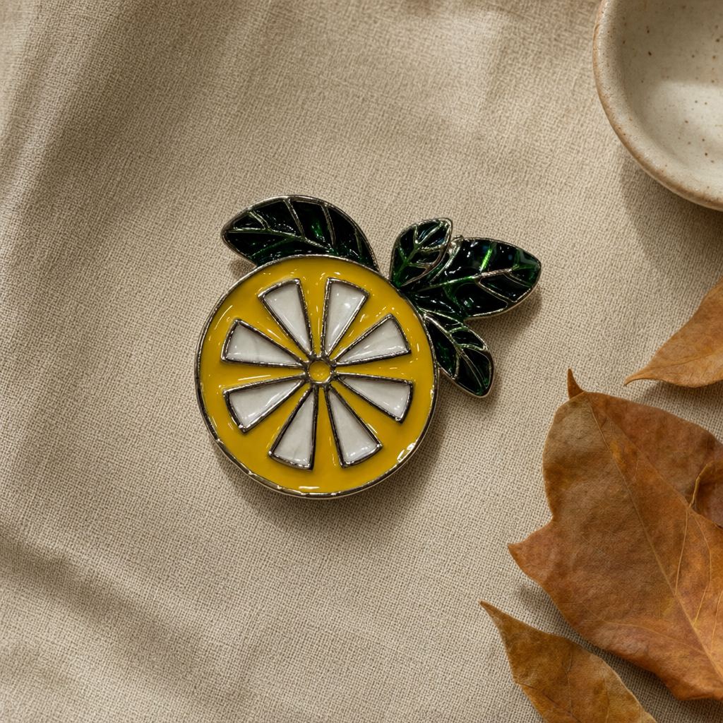 Broche Limóncito desde arriba para mujer Angara Moda