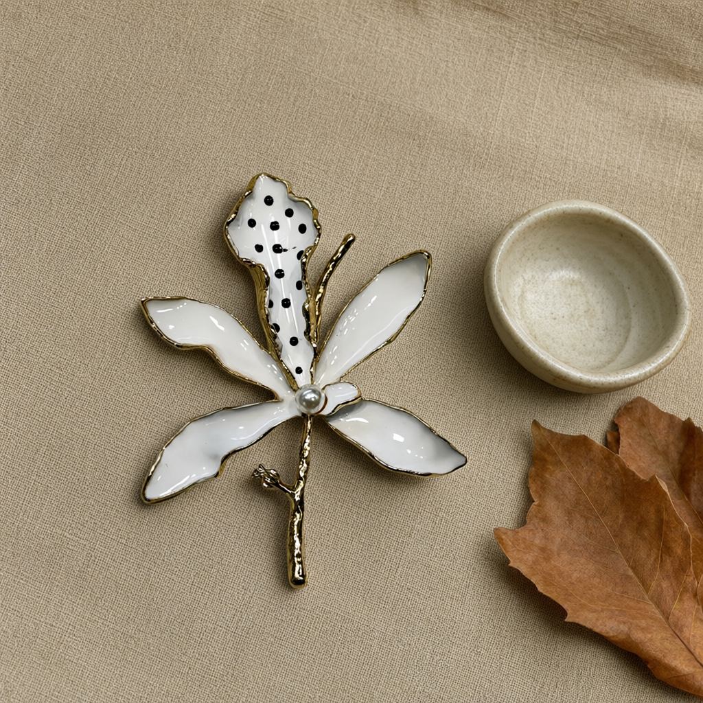Broche orquidea desde arriba para mujer Angara Moda