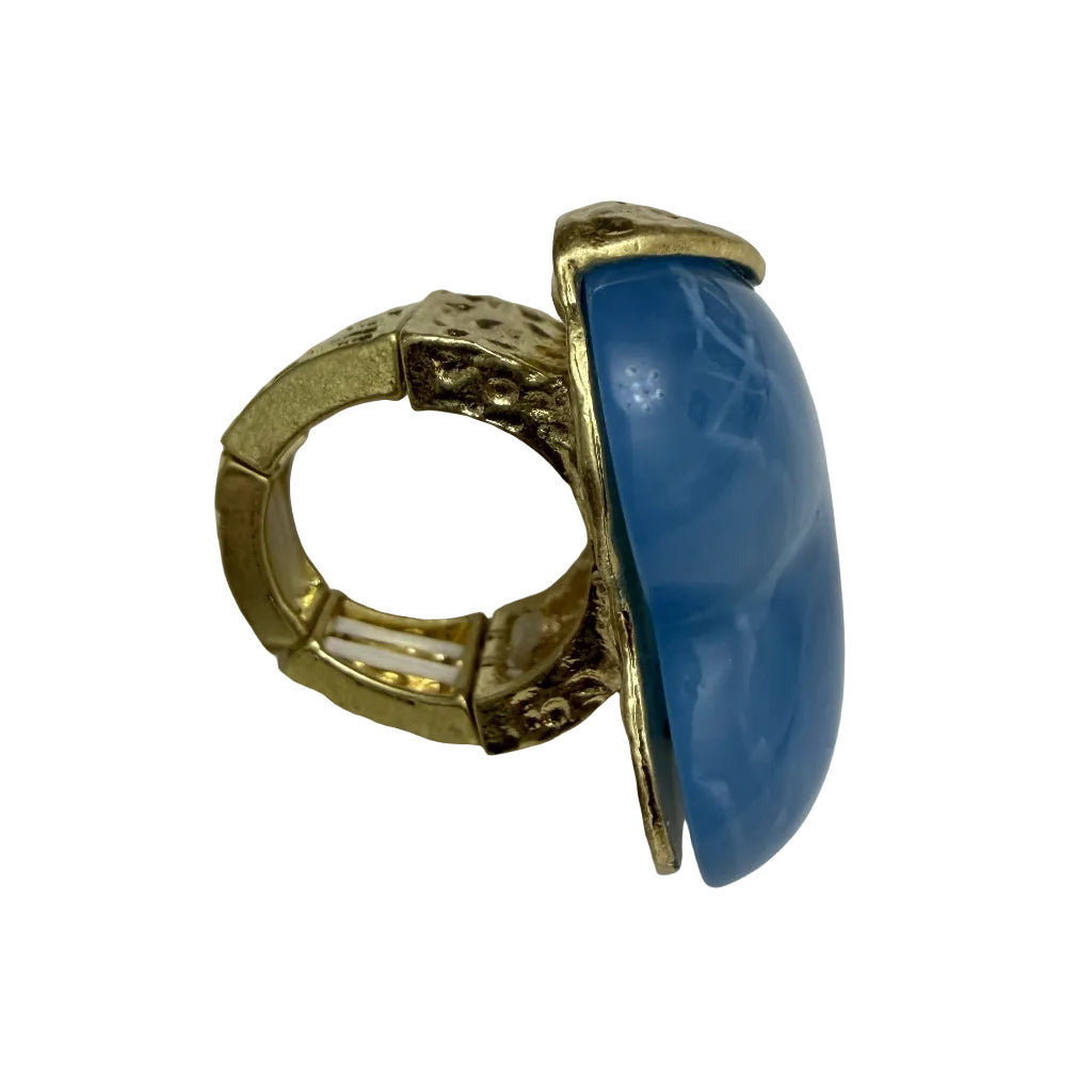 Anillo Romeo sobre fondo blanco, vista trasera para mujer Angara Moda