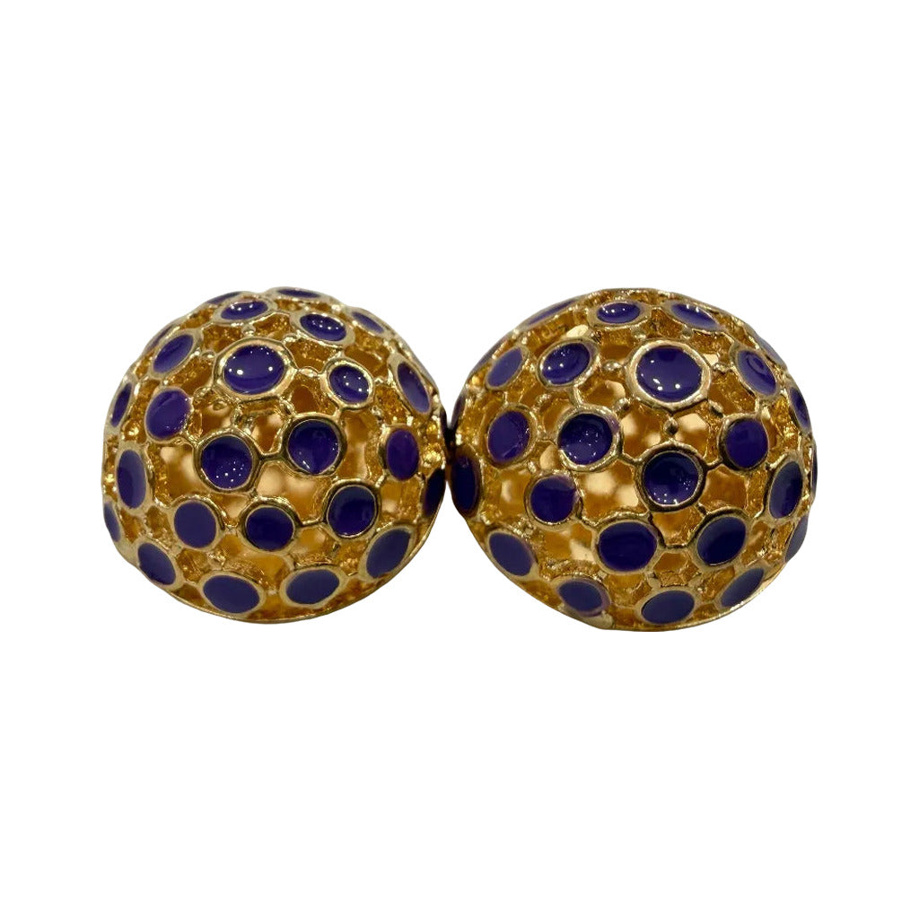Pendientes coquitos en color Lila sobre fondo blanco para mujer Angara Moda