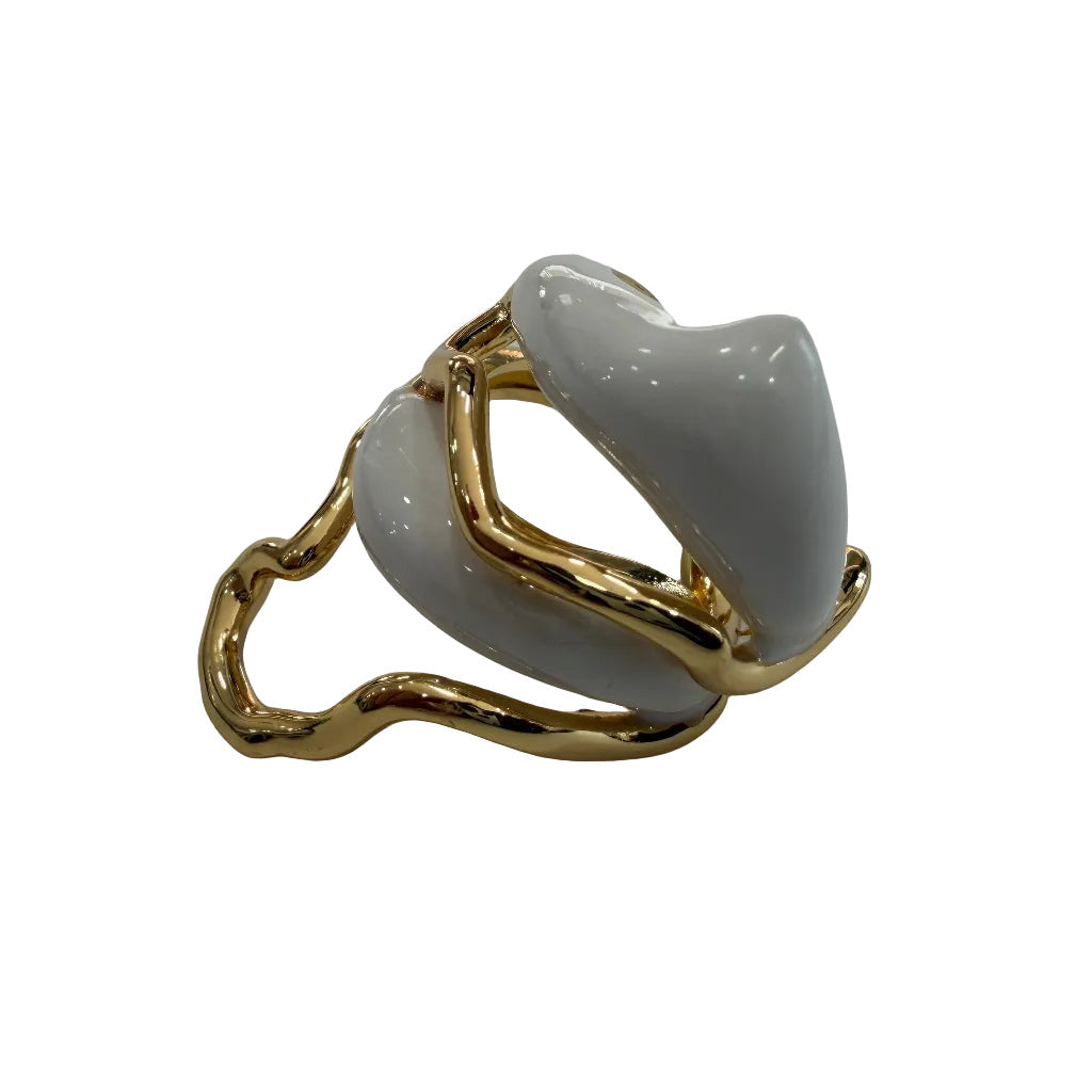 Anillo arancia sobre fondo blanco para mujer Angara Moda