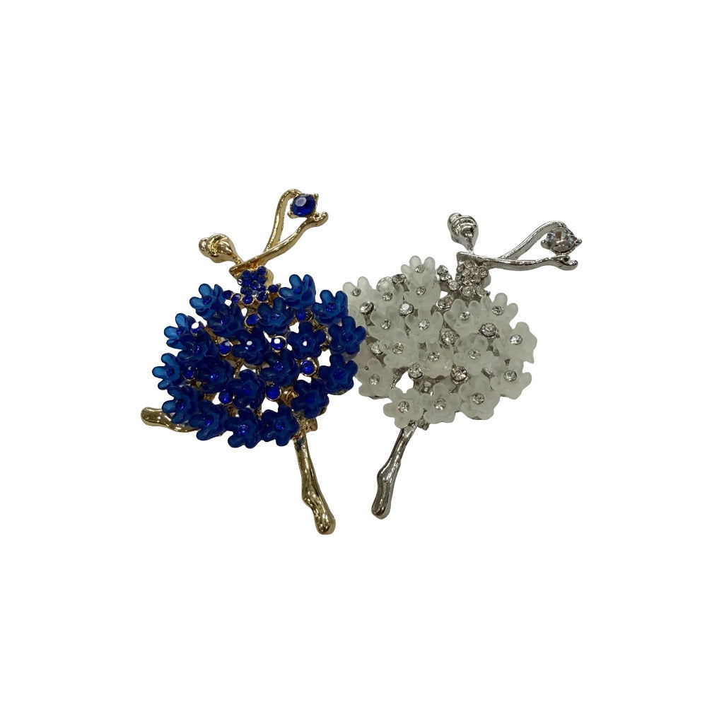 Broche Ballerina sobre fondo blanco para mujer Angara Moda