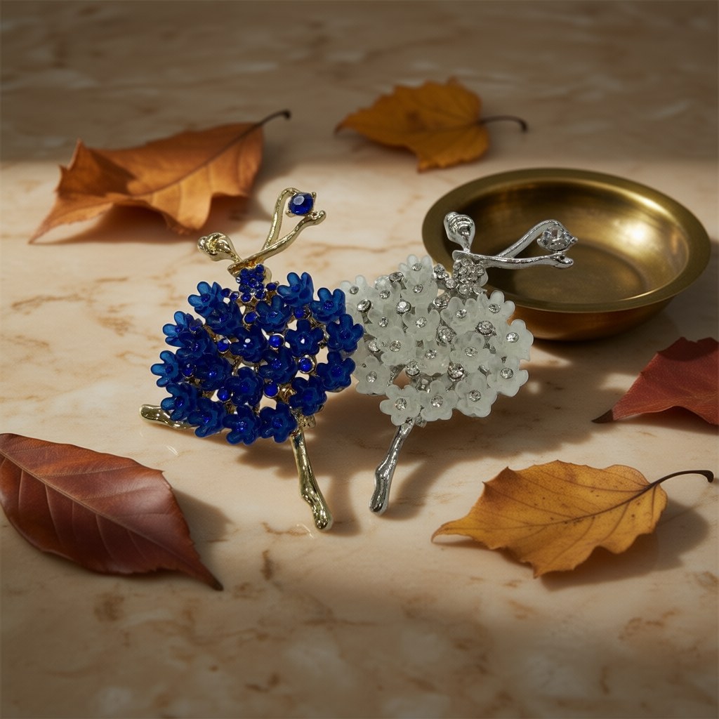 Broche Ballerina sobre una superficie para mujer Angara Moda