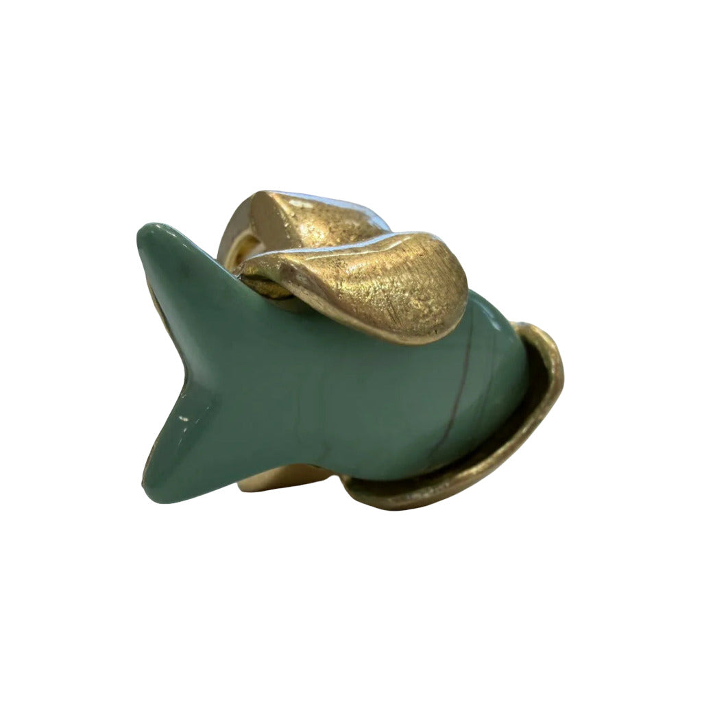 Anillo elastico nemo en color Azul turquesa sobre fondo blanco para mujer Angara Moda