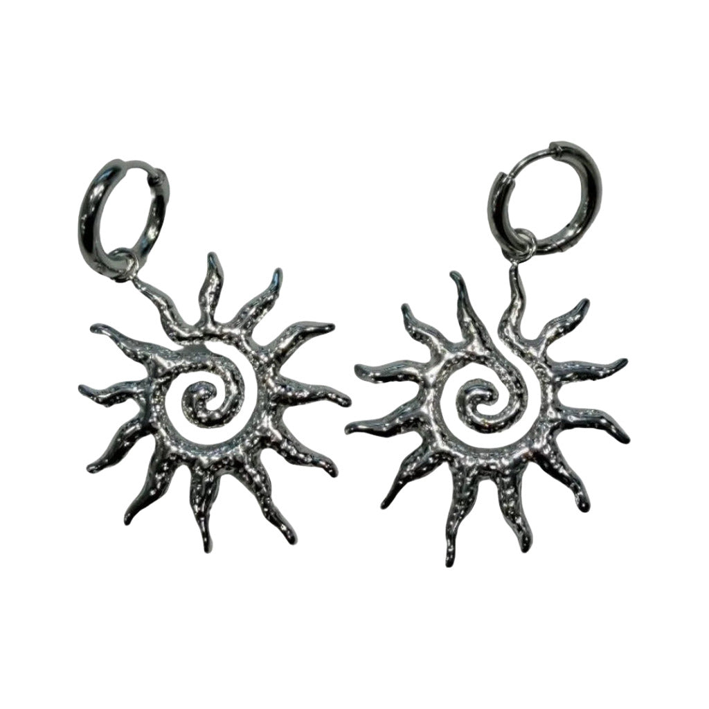 Pendientes tania en color Plateado sobre fondo blanco para mujer Angara Moda