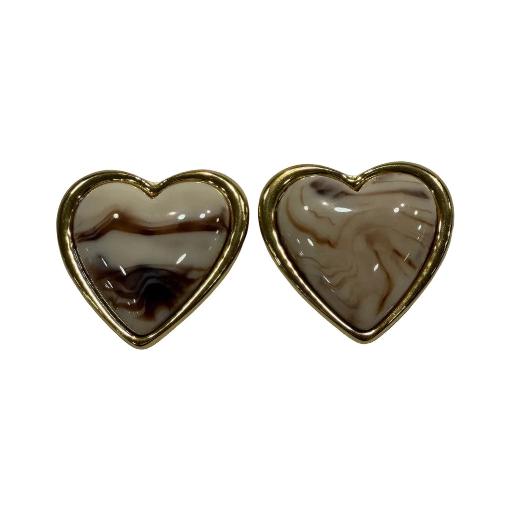 Pendientes sirena en color Beige sobre fondo blanco para mujer Angara Moda