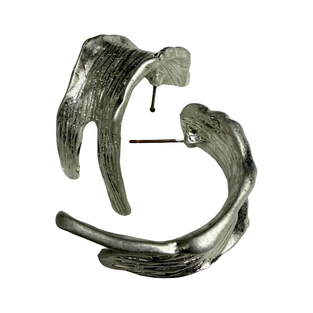 Pendientes delmar en color Plateado sobre fondo blanco para mujer Angara Moda