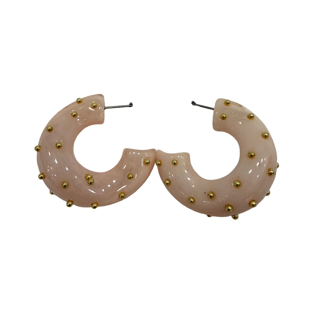 Pendientes brownie en color Rosa sobre fondo blanco para mujer Angara Moda