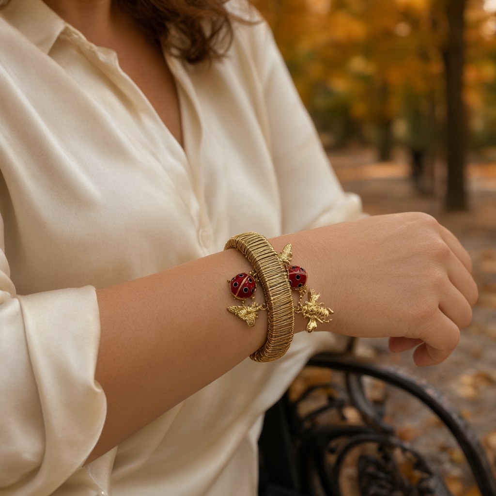 Pulsera willy puestos en una modelo para mujer Angara Moda