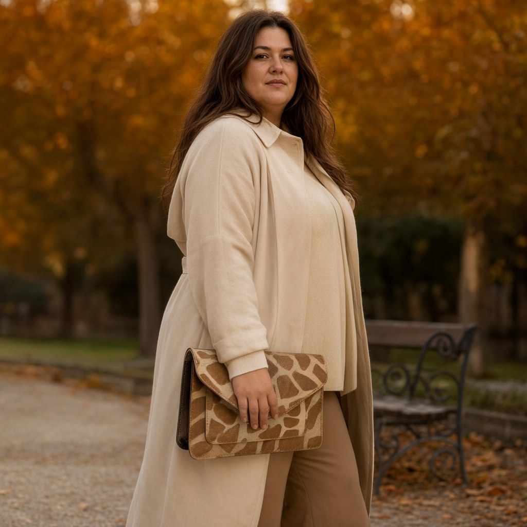 Bolso pelusa 1A con una modelo para mujer Angara Moda