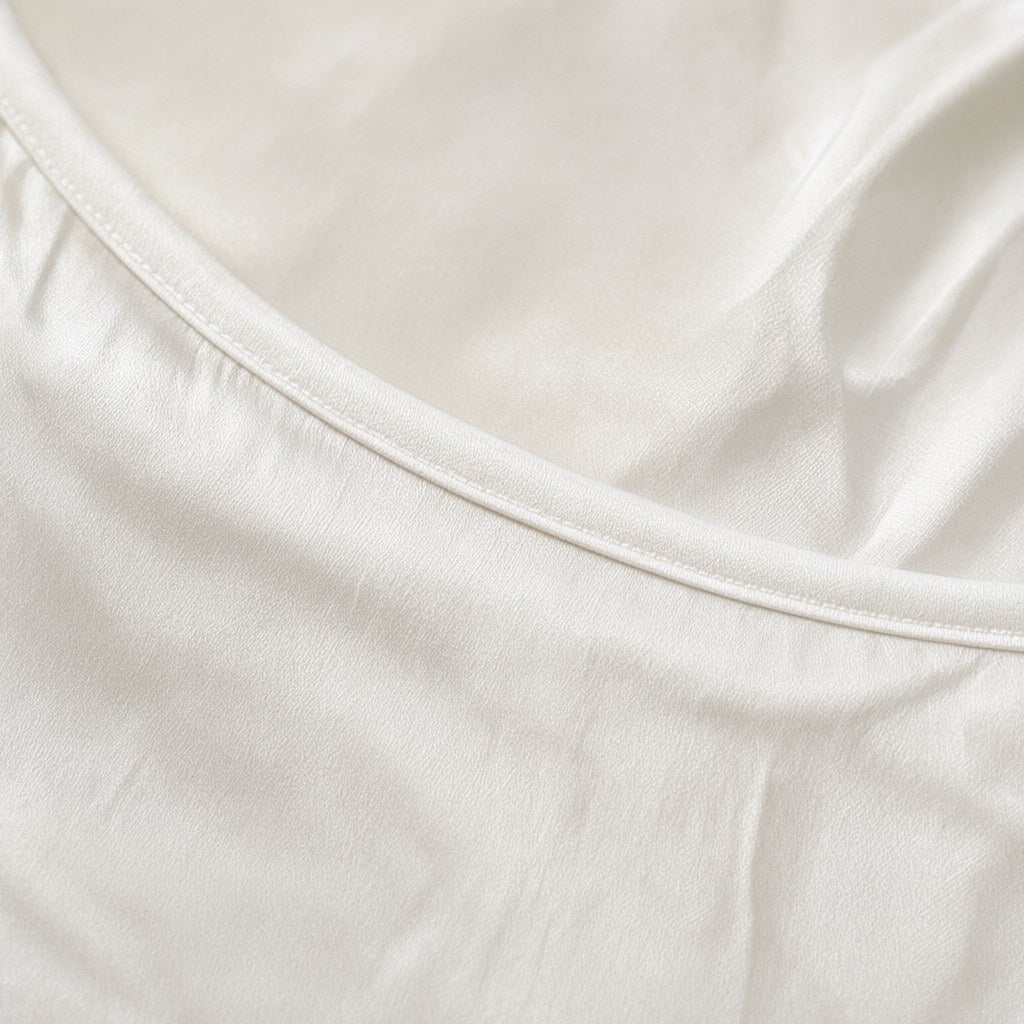 Detalle del tejido de Vestido Corto Katia — Forro Interior para mujer Angara Moda