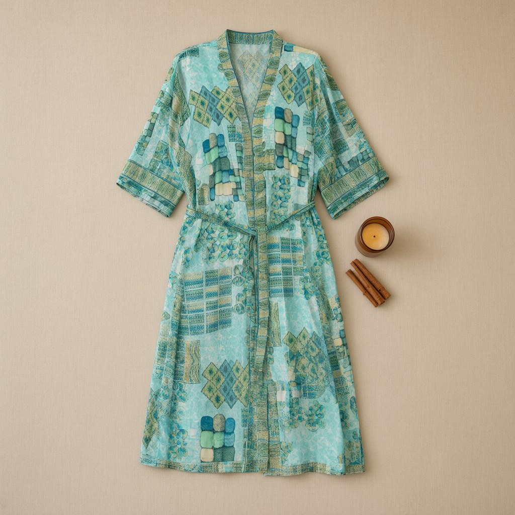 Kimono Largo Santorini desde arriba para mujer Angara Moda