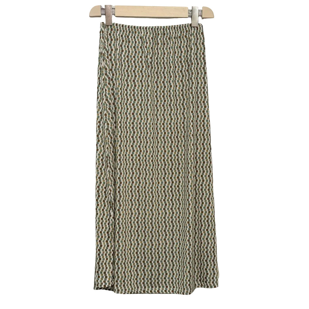 Falda Midi Cartagena en color Verde agua sobre fondo blanco para mujer Angara Moda