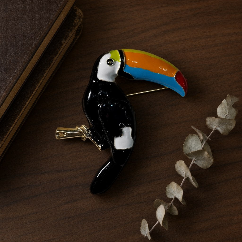 Broche tucan desde arriba para mujer Angara Moda