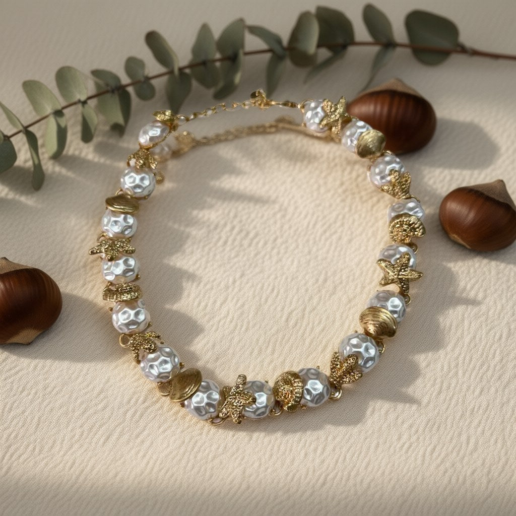 Collar corto marina sobre una superficie para mujer Angara Moda