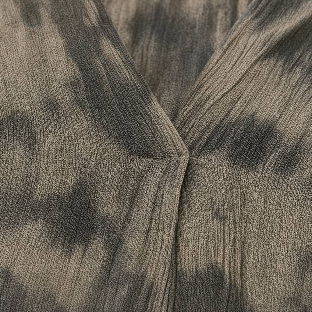 Detalle del tejido de Blusa Jaropo Tie-Dye de Manga Larga con Escote en V para mujer Angara Moda