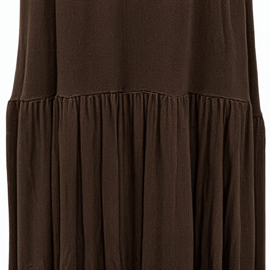 Detalle del tejido de Vestido Largo Aurora – Maxi sin Mangas con Falda Voluminosa para mujer Angara Moda