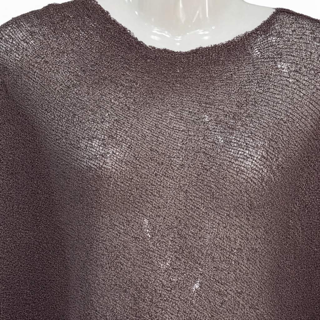 Detalle del tejido de Poncho Mágico Angara - Poncho de punto calado para todas las tallas para mujer Angara Moda