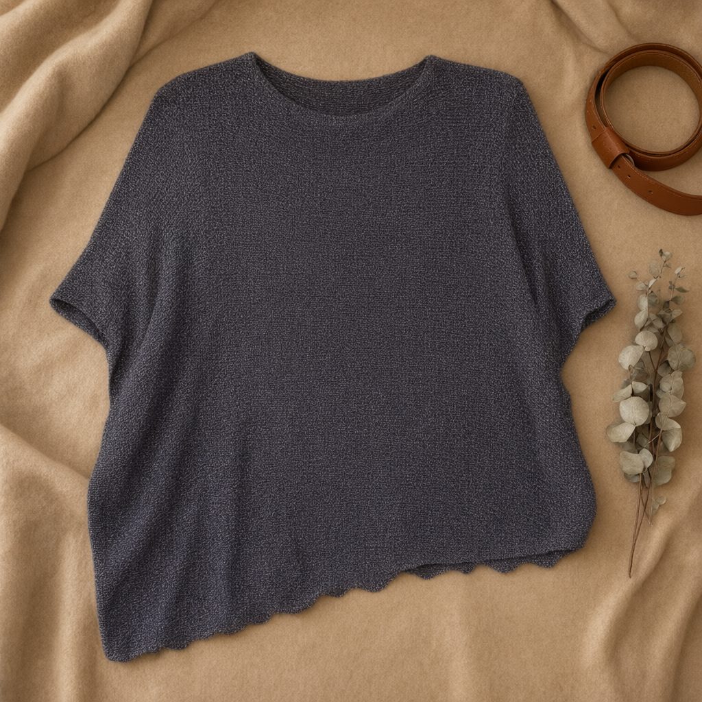 Poncho Mágico Angara - Poncho de punto calado para todas las tallas desde arriba para mujer Angara Moda