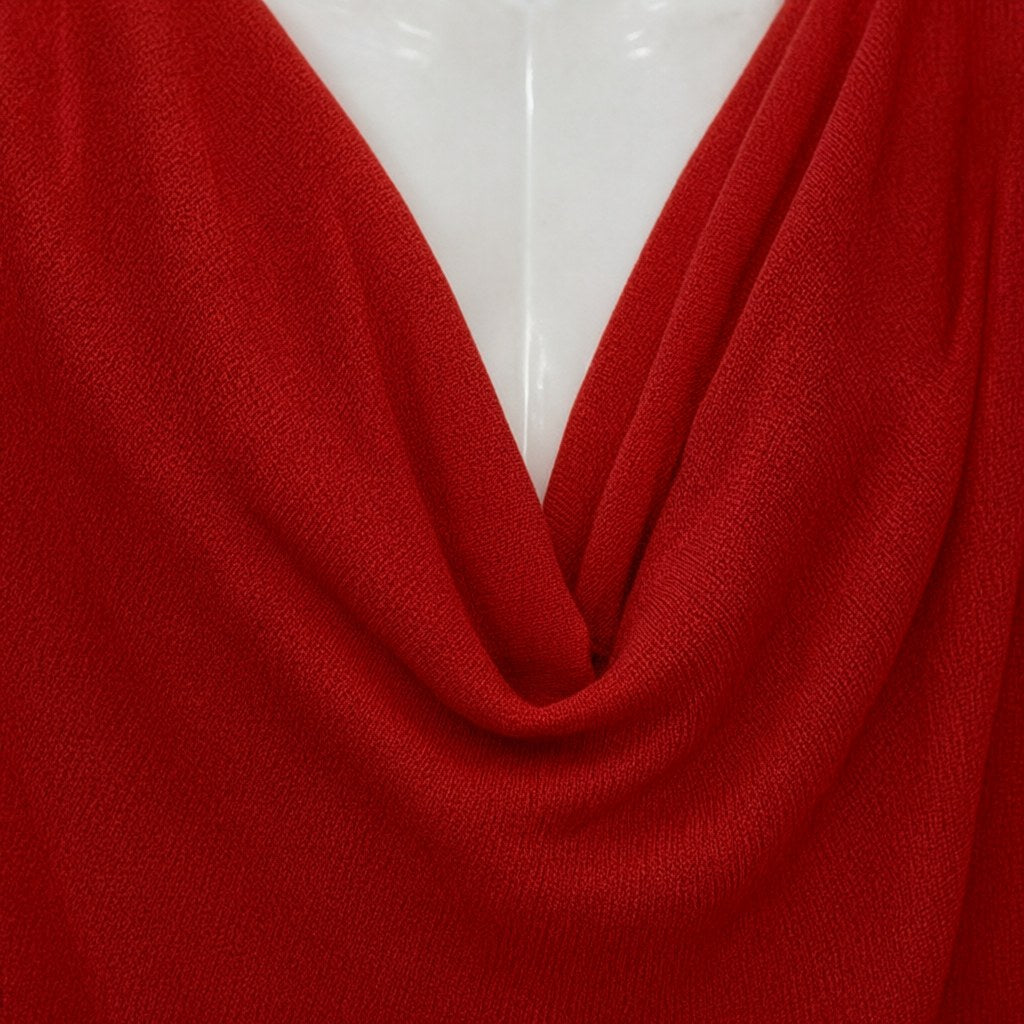 Detalle del tejido de Blusa Candela con Escote Drapeado y Manga Mariposa para mujer Angara Moda