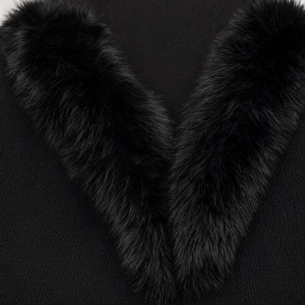 Detalle del tejido de Chaleco Nerea para mujer Angara Moda