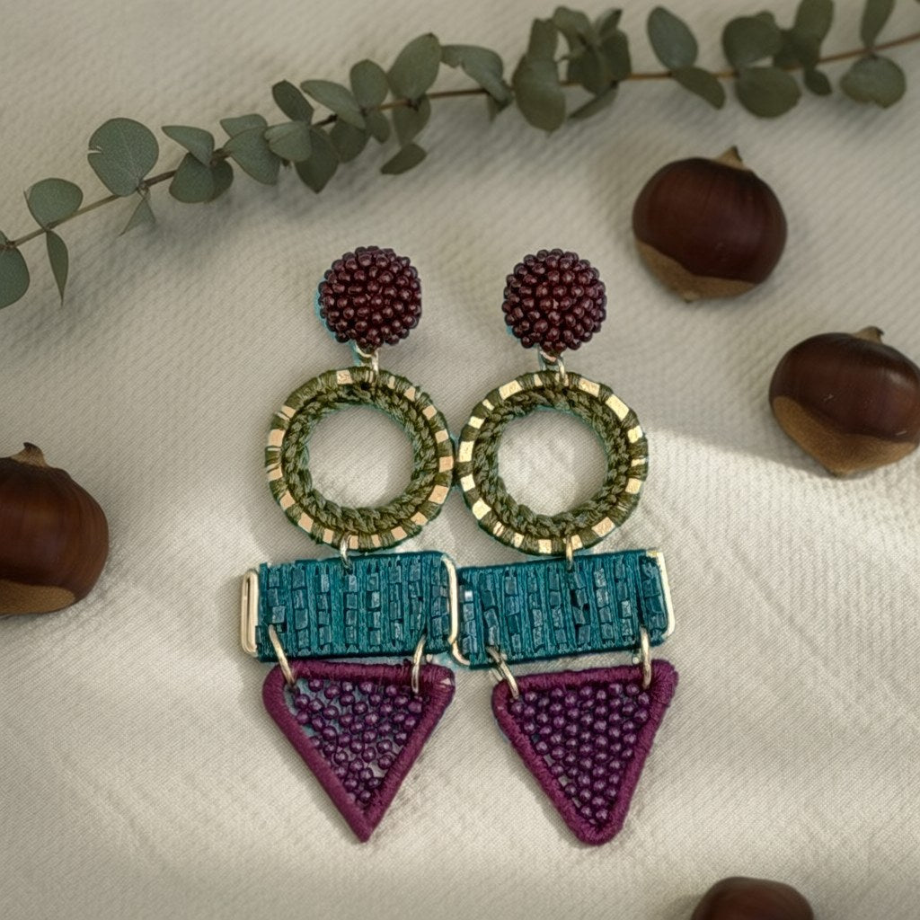 Pendientes Mireia sobre una superficie para mujer Angara Moda